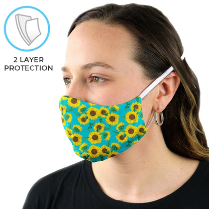 Full Color 2 Layer w/ Head Strap Safety Face Masks