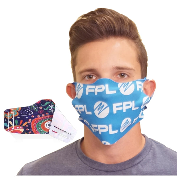 No-Sew w/ Full Color Imprint Washable Safety Face Masks