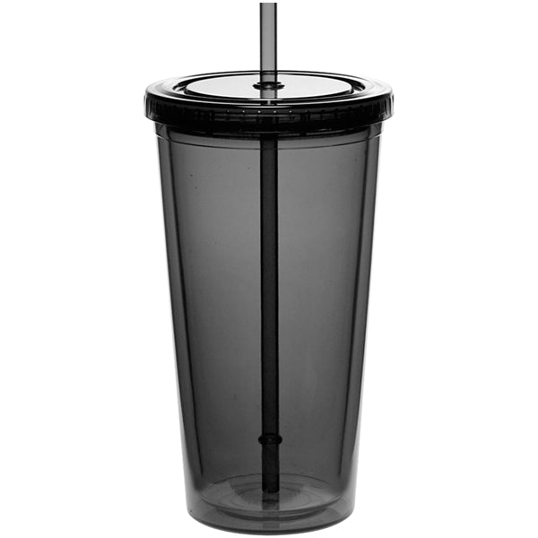 20 oz Acrylic Tumbler w/ Custom Logo & Matching Lid & Straw