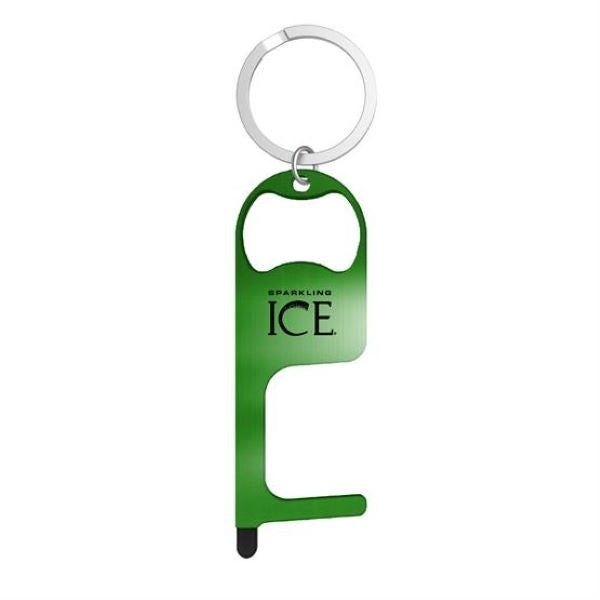 Stainless Steel No Touch Tool With Stylus And Bottle Opener