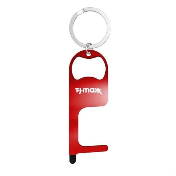 Stainless Steel No Touch Tool With Stylus And Bottle Opener