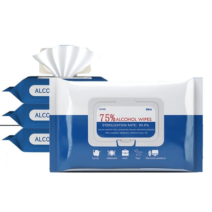 50 PCS 75% Alcohol Wipes
