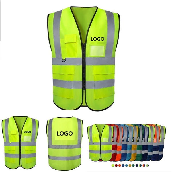 High Visibility Safety Vest with Pockets