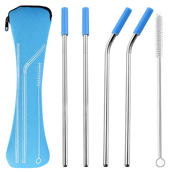 Stainless Steel Drinking Straw Set with Zipper bag