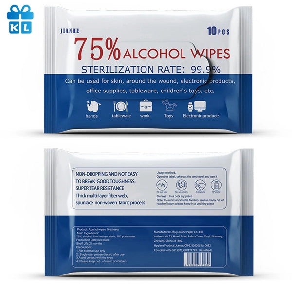 Hand Sanitizer 75% Alcohol Cotton Wet Wipes