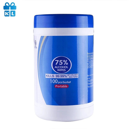 100PCS Alcohol Portable Canister Sterilizer Wipes