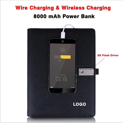 Notebook With 8000mAh Powerbank And 8G Flash Driver