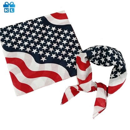 American Flag Independence Day  Bandana Square Scarf