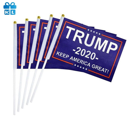 2020 Trump Handheld Mini Slogan Flag Presdient Waves Banners