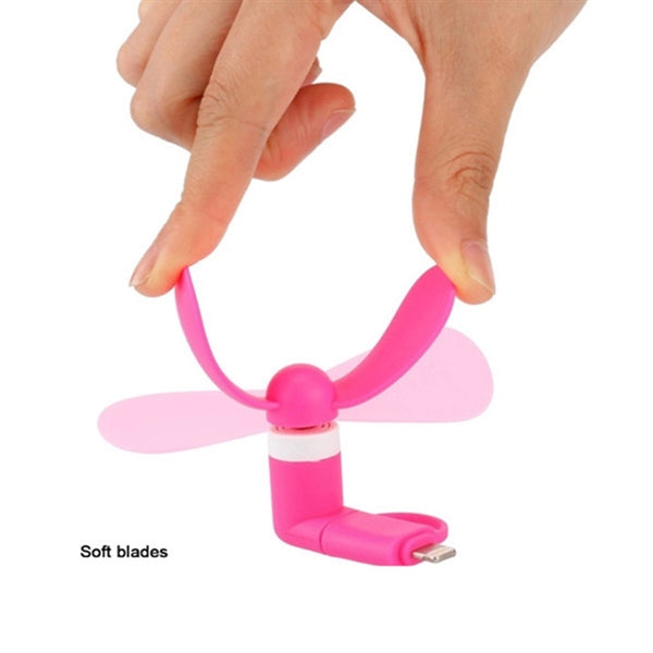 2-in-1 USB Powered Flexible Mini Cell Phone Fan