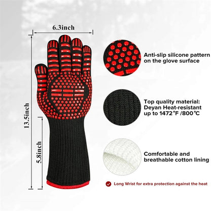 Silicone Non-Slip BBQ Gloves