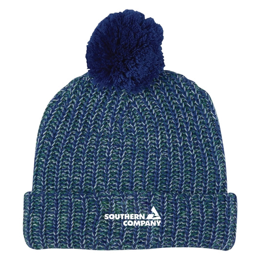 Leatherette Pom Beanie