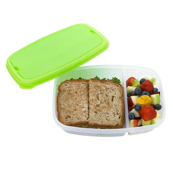 Two Compartment Plastic Lunch Kit