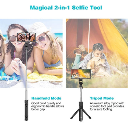 Extendable Selfie Stick Tripod with Detachable Wireless