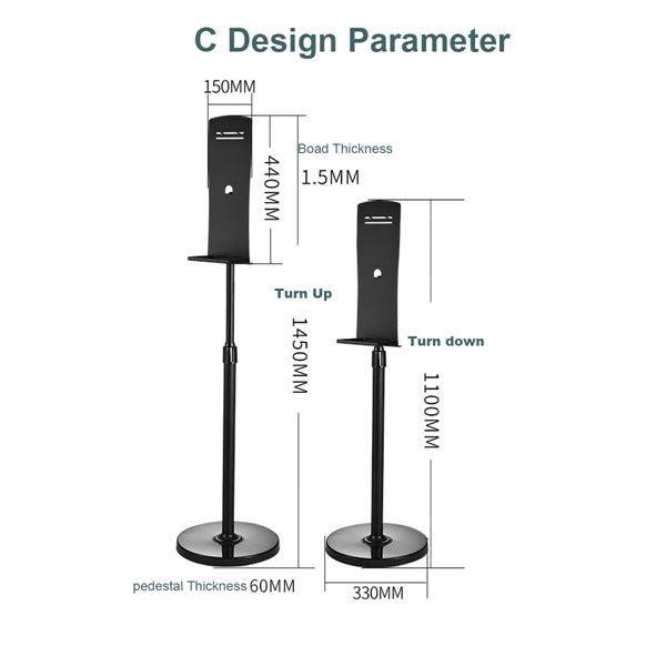 Sanitizer Dispenser Floor Stand Station
