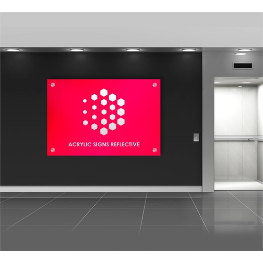 Reflective Acrylic Signs  (1 Ft x1 Ft) SQFT