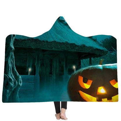 Wearable Hooded Throw Blankets Wrap Cloak Cape