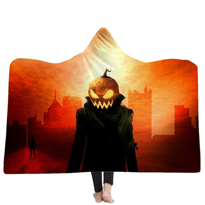 Wearable Hooded Throw Blankets Wrap Cloak Cape