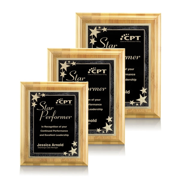 Bamboo/Starburst Plaque - Black
