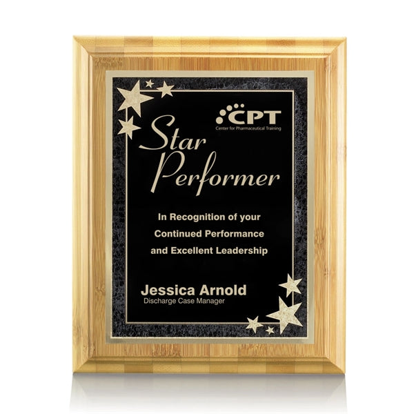 Bamboo/Starburst Plaque - Black