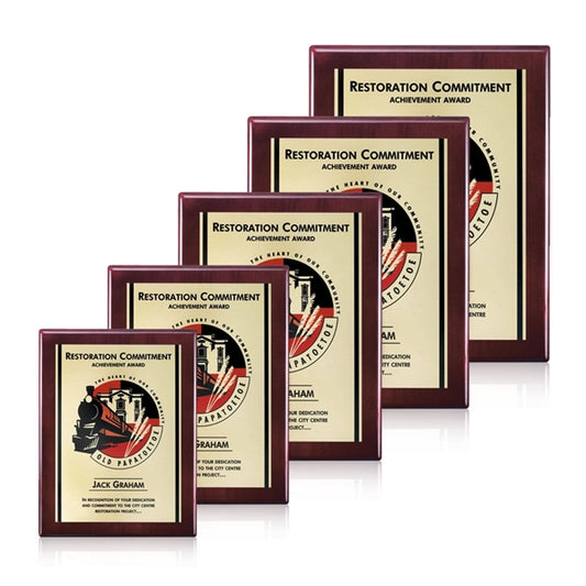 Oakleigh/AstroSub Plaque - Rosewood/Gold