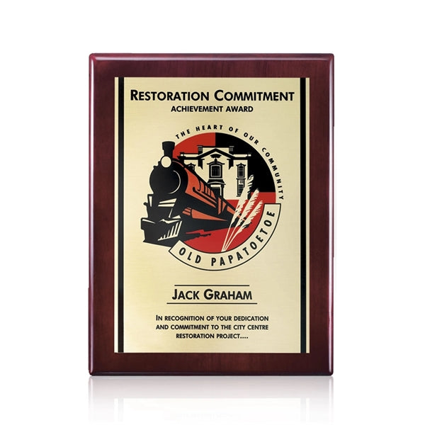 Oakleigh/AstroSub Plaque - Rosewood/Gold