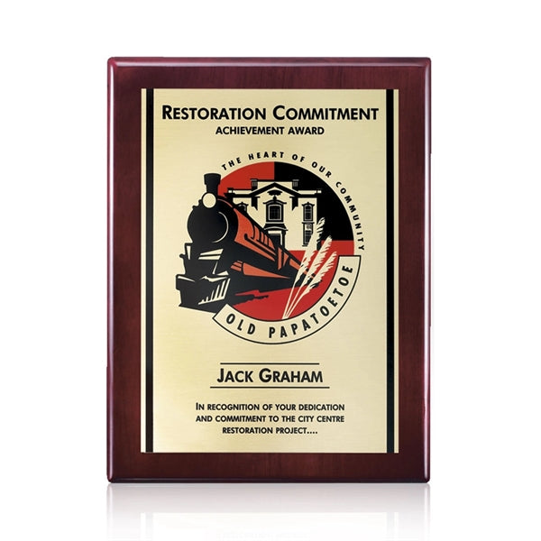 Oakleigh/AstroSub Plaque - Rosewood/Gold
