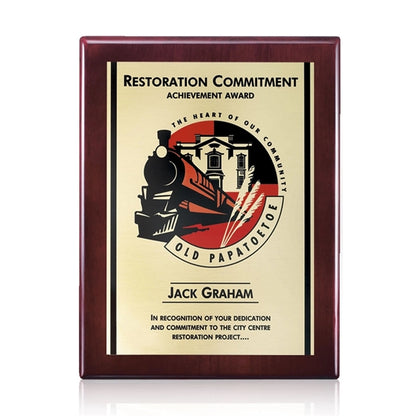 Oakleigh/AstroSub Plaque - Rosewood/Gold
