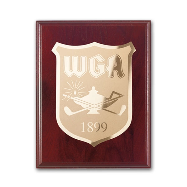 Etch/Frosted Plaq - Mahogany/Gold