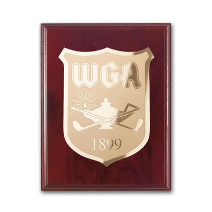 Etch/Frosted Plaq - Mahogany/Gold