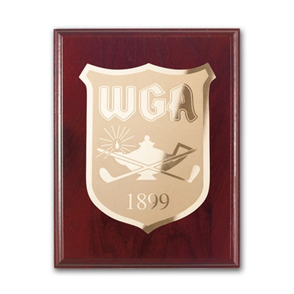 Etch/Frosted Plaq - Mahogany/Gold