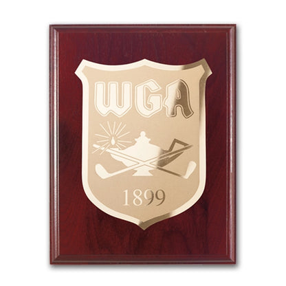 Etch/Frosted Plaq - Mahogany/Gold