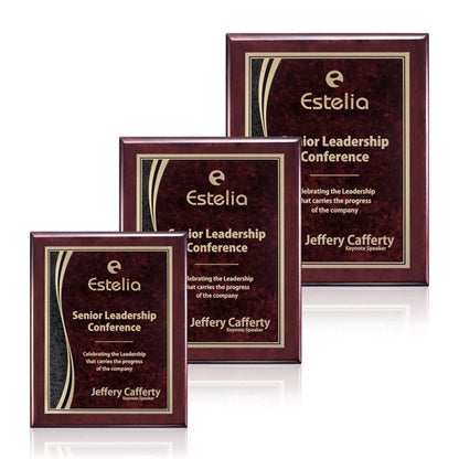 Oakleigh/Finch Plaque - Rosewood/Red