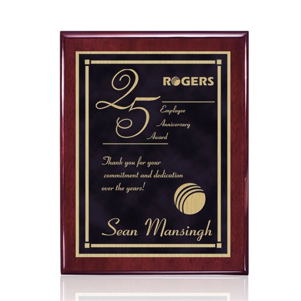 Oakleigh/Contempo Plaque - Rosewood/Black