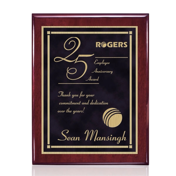 Oakleigh/Contempo Plaque - Rosewood/Black