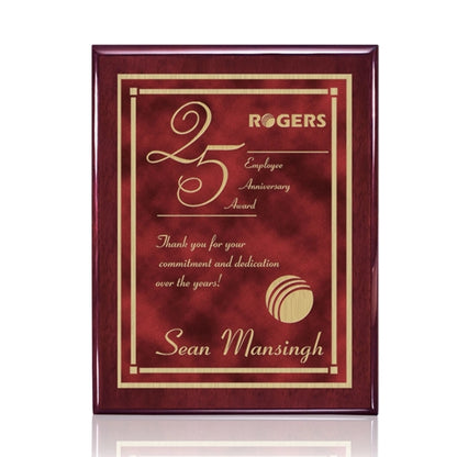 Oakleigh/Contempo Plaque - Rosewood/Red