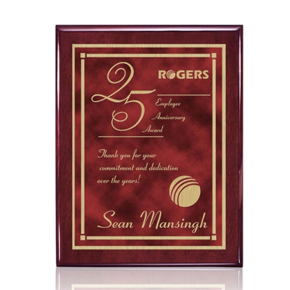 Oakleigh/Contempo Plaque - Rosewood/Red