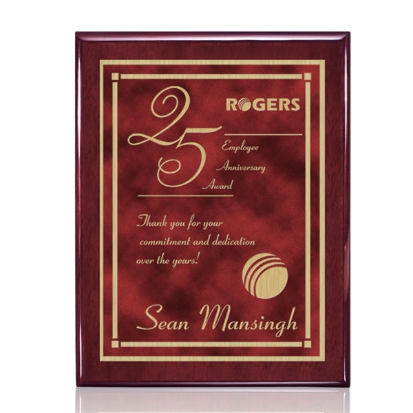 Oakleigh/Contempo Plaque - Rosewood/Red
