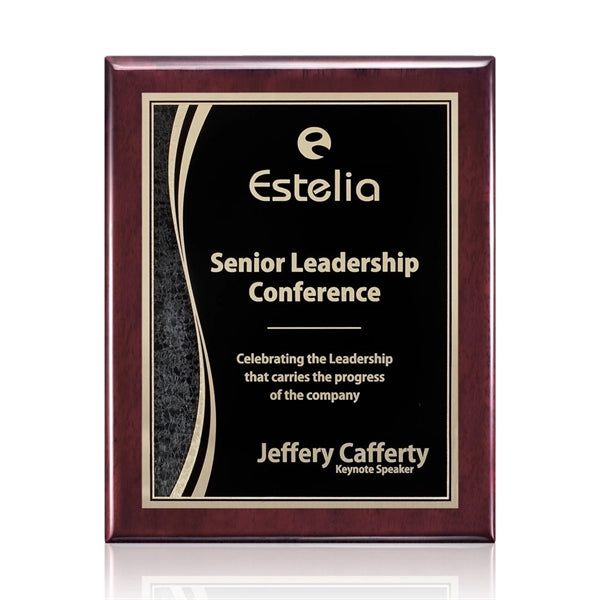 Oakleigh/Finch Plaque - Rosewood/Black