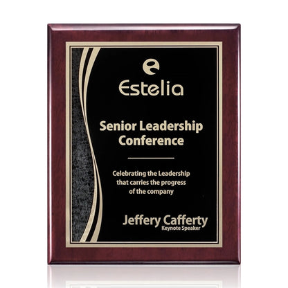 Oakleigh/Finch Plaque - Rosewood/Black