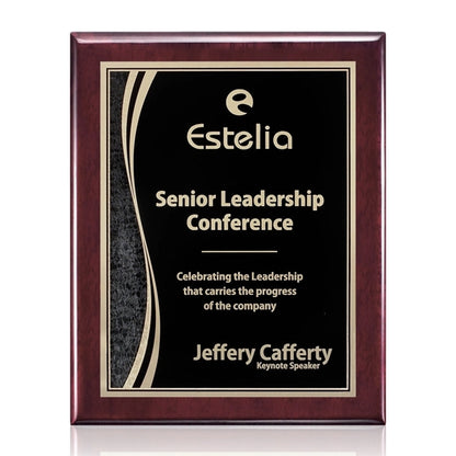 Oakleigh/Finch Plaque - Rosewood/Black