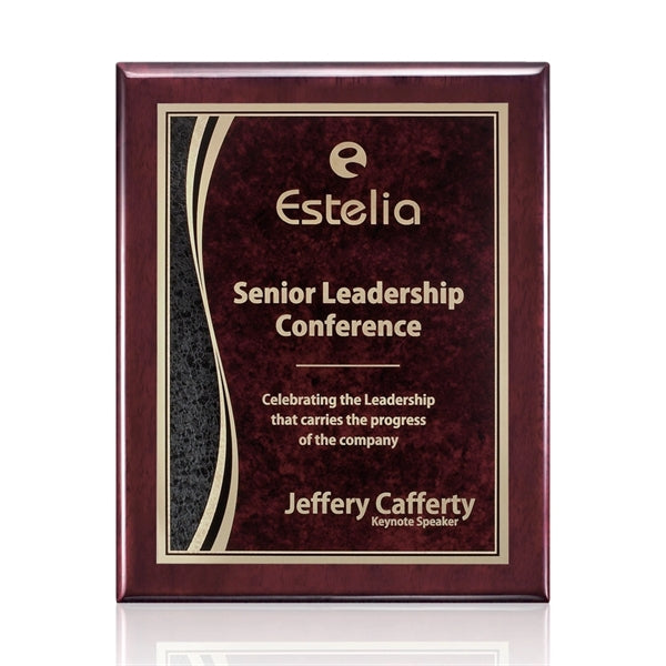 Oakleigh/Finch Plaque - Rosewood/Red