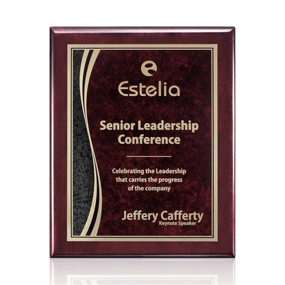 Oakleigh/Finch Plaque - Rosewood/Red