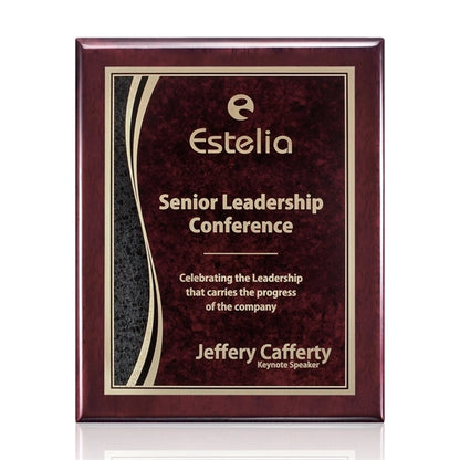 Oakleigh/Finch Plaque - Rosewood/Red