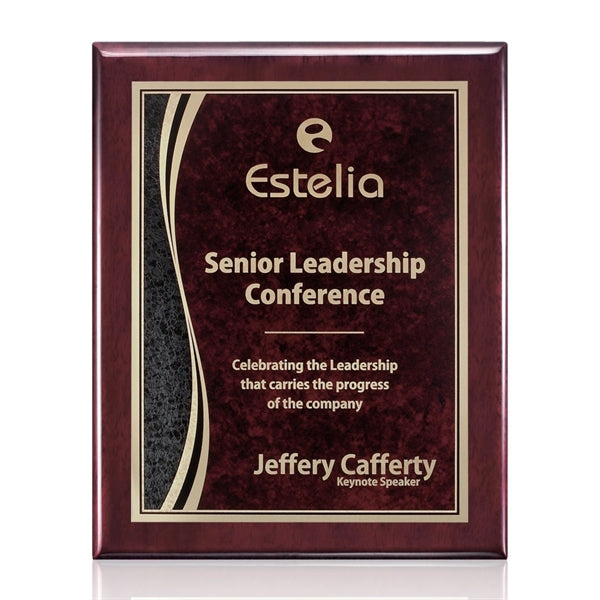 Oakleigh/Finch Plaque - Rosewood/Red