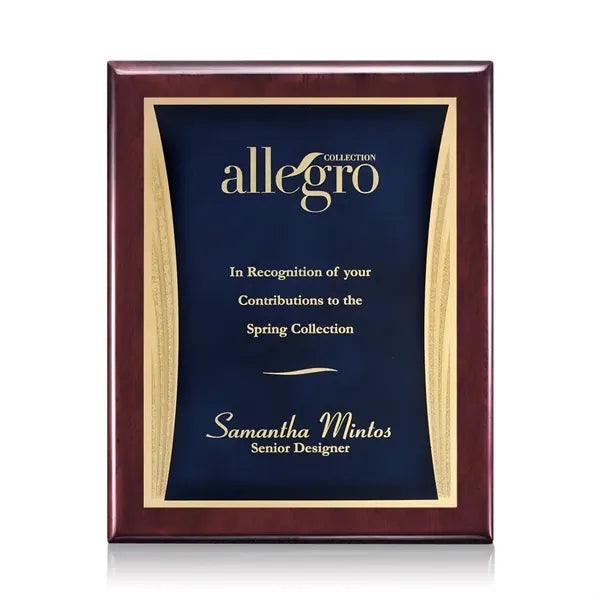 Oakleigh/Showtime Plaque - Rosewood/Blue