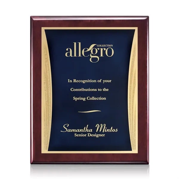 Oakleigh/Showtime Plaque - Rosewood/Blue