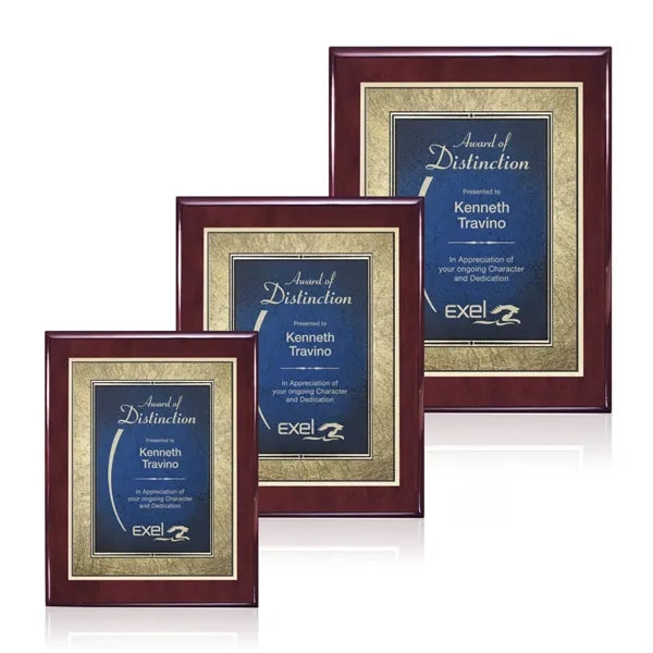 Oakleigh/Tamara Plaque - Rosewood/Blue