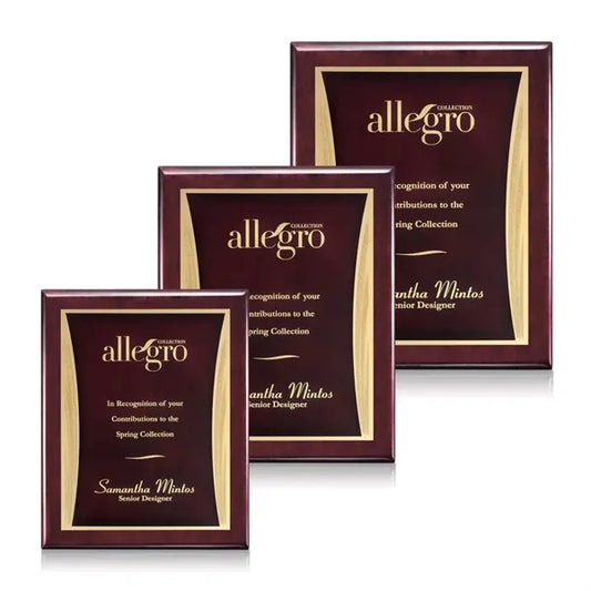 Oakleigh/Showtime Plaque - Rosewood/Red