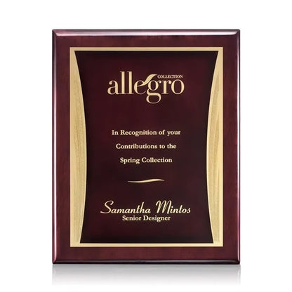 Oakleigh/Showtime Plaque - Rosewood/Red